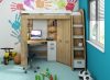 Antresola galériaágy jobbos - Artisan tölgy - Fehér