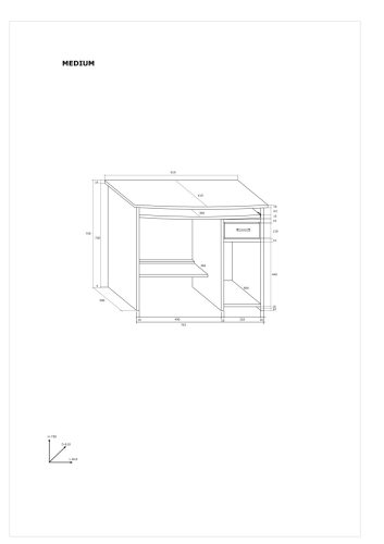 Medium számítógépasztal - Endgrain tölgy