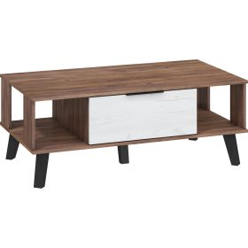   Sven nagy dohányzóasztal 2 ajtó - Tobacco tölgy - Fehér tölgy