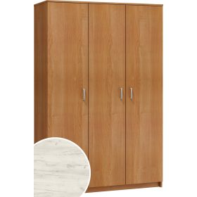Szafa gardróbszekrény 3 ajtó - Fehér tölgy