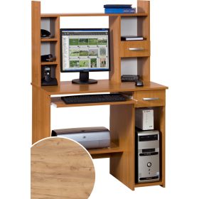 Kuba Max számítógépasztal magasítóval - Arany tölgy