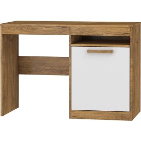   Maximus íróasztal 1 ajtó - Burgundy tölgy - Fényes fehér