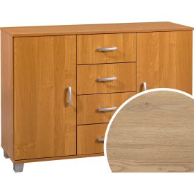 Komód 2 ajtó 4 fiók KN-1244S2D - Cremona tölgy