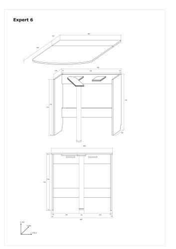 Expert 6 összecsukható étkezőasztal - Világos Sonoma tölgy