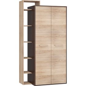   Rio gardróbszekrény 2 ajtó balos - Sötét Sonoma tölgy - Világos Sonoma tölgy