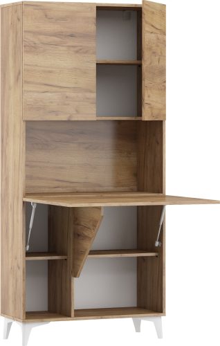 Megan 1 többfunkciós szekrény felhajtható asztallappal 3 ajtó - Arany tölgy