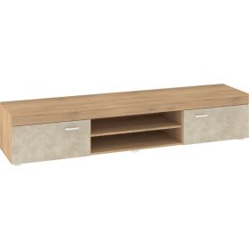   Mamba TV-állvány 2 ajtó - Cremona tölgy - Granada mandula