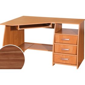   Sevilla sarok számítógépasztal 3 fiók jobbos - Wallis szilva