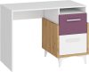 Hey íróasztal 2 fiók 105 - Artisan tölgy - Fehér - Lila