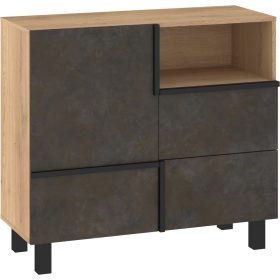 Lars komód 1 ajtó 2 fiók - Cremona tölgy - Granada barna