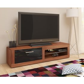   Viki New TV-állvány 1 ajtó - Wallis szilva - Fényes fekete