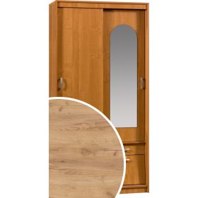   Aleksander 3 Z tolóajtós gardróbszekrény tükörrel - Arany tölgy