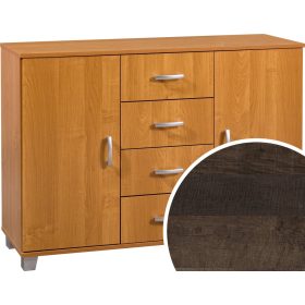 Komód 2 ajtó 4 fiók KN-1244S2D - Grange tölgy