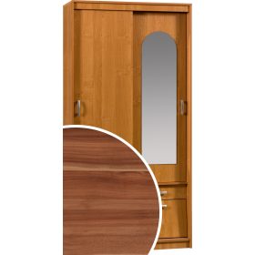   Aleksander 3 Z tolóajtós gardróbszekrény tükörrel - Wallis szilva