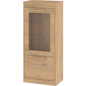   Maximus könyvespolc 1 ajtó 1 üveges ajtó - Cremona tölgy