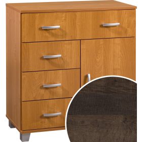 Komód 1 ajtó 4 fiók KN-8044S1D - Grange tölgy