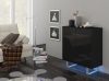 King komód kicsi 2 ajtó - Fekete - Fényes fekete