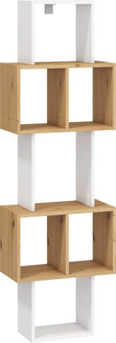 Nordis fali polc - Artisan tölgy - Fehér