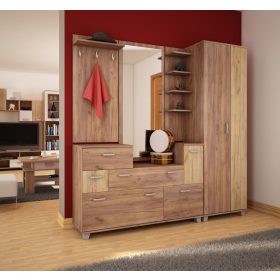   Grand előszoba bútor szekrénnyel - Tobacco tölgy - Arany tölgy