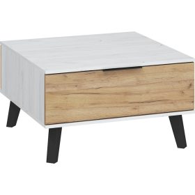   Sven kicsi dohányzóasztal 2 ajtó - Fehér tölgy - Arany tölgy