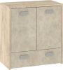 Kitty komód 2 ajtó 1 fiók - Endgrain tölgy - Granada mandula