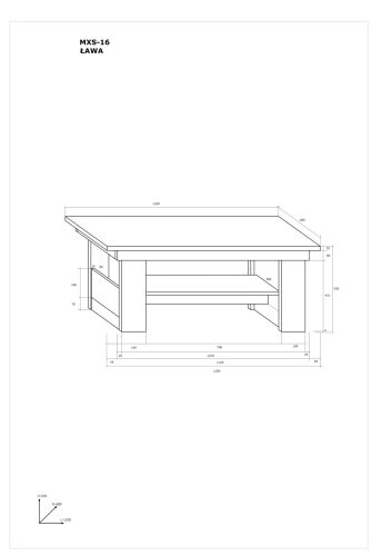 Maximus dohányzóasztal - Cremona tölgy