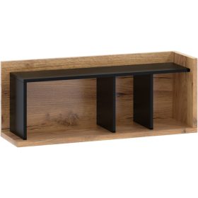 Box fali polc - Arany tölgy - Fekete