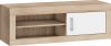 Verin TV-állvány 1 ajtó - Világos Sonoma tölgy - Fényes fehér