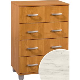 Komód 4 fiók KN-6044S - Fehér tölgy