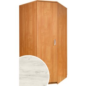   SZN sarok gardróbszekrény 1 ajtó tükör nélkül - Fehér tölgy