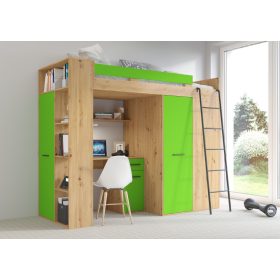 Verana galériaágy jobbos - Artisan tölgy - Zöld