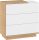 Hybrid komód 3 fiók - Cremona tölgy - Fényes fehér