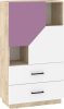 Pax 80 alacsony könyvespolc 2 ajtó 2 fiók - Endgrain tölgy - Fehér - Levendula