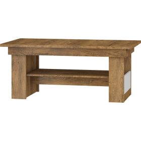   Maximus emelhető és kihúzható dohányzóasztal - Burgundy tölgy - Fényes fehér