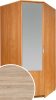 SZN sarok gardróbszekrény 1 ajtó tükörrel - Világos Sonoma tölgy