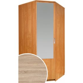   SZN sarok gardróbszekrény 1 ajtó tükörrel - Világos Sonoma tölgy