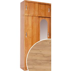   Aleksander 1 Z  tolóajtós gardróbszekrény tükörrel - Arany tölgy