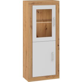 Verin könyvespolc 1DW 2 ajtó - Artisan tölgy - Fehér
