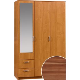   Wenecja 1 gardróbszekrény 3 ajtó 2 fiók tükörrel - Wallis szilva