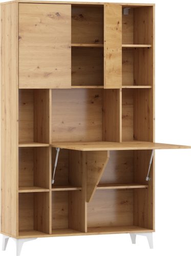 Megan 2 többfunkciós szekrény felhajtható asztallappal 3 ajtó - Artisan tölgy