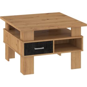 Gamma dohányzóasztal - Artisan tölgy - Beton fekete