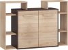 Rio komód 2 ajtó - Sötét Sonoma tölgy - Világos Sonoma tölgy