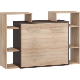   Rio komód 2 ajtó - Sötét Sonoma tölgy - Világos Sonoma tölgy