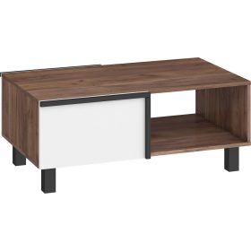 Lars dohányzóasztal 2 ajtó - Tobacco tölgy - Fehér