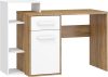 Rio íróasztal 1 ajtó 1 fiók balos - Burgundy tölgy - Fehér