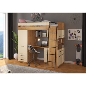 Level galériaágy jobbos - Artisan tölgy - Krém