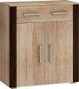 Notti komód 2 ajtó 1 fiók - Világos Sonoma tölgy - Világos Sonoma tölgy - Sötét Sonoma tölgy