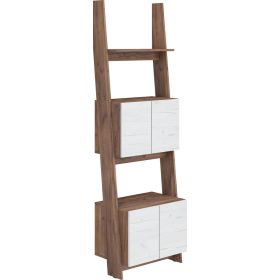   Rack 60 2D könyvespolc 4 ajtó - Tobacco tölgy - Fehér tölgy