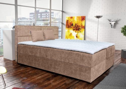 Aramis ágyneműtartós boxspring ágy 180x200 - Barna