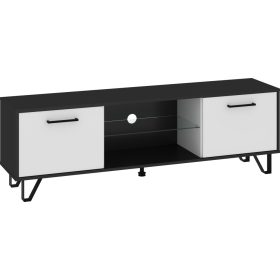 Boss TV-állvány 160 - Fekete - Fényes fehér